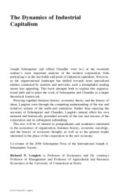 book Dynamics of Industrial Capitalism: Schumpeter, Chandler, and the New Economy