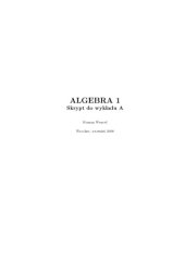 book Algebra 1: Skrypt do wykladu A