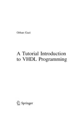 book A Tutorial Introduction to VHDL Programming