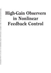 book High-Gain Observers in Nonlinear Feedback Control