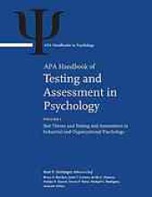 book APA handbook of testing and assessment in psychology, Vol. 2, Testing and assessment in clinical and counseling psychology