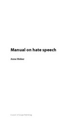 book Manual on Hate Speech