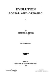 book Evolution social and organic