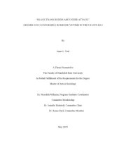 book “Black trans bodies are under attack”: gender non-conforming homicide victims in the U.S. 1995-2014