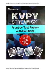 book SX KVPY Practice Test Papers with Solutions for Standard 12 from Career Point CP Publication Kota