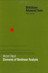 book Elements of Nonlinear Analysis (BirkhГ¤user Advanced Texts   Basler LehrbГјcher)