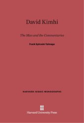 book David Kimhi. The Man and the Commentaries