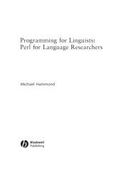 book Programming for Linguists. Perl for Language Researchers