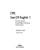 book CPE Use of English 1 for the Revised Cambridge Proficiency Examination