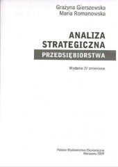 book Analiza strategiczna przedsiębiorstwa