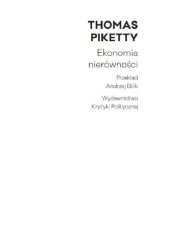 book Ekonomia nierówności