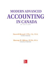 book Modern advanced accounting in Canada