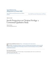 book Jewish Perspectives on Christian Privilege: a Consensual Qualitative Study