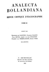 book Analecta Bollandiana. Revue critique d’hagiographie