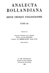 book Analecta Bollandiana. Revue critique d’hagiographie