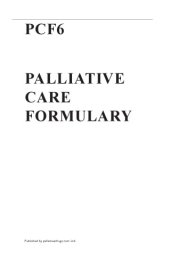 book PCF6 : palliative care formulary