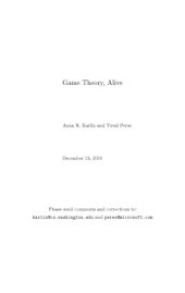 book Game Theory, alive (draft)