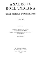 book Analecta Bollandiana. Revue critique d’hagiographie