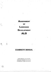 book Assessment of Language Develpment (ALD)