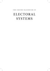 book The Oxford Handbook of Electoral Systems