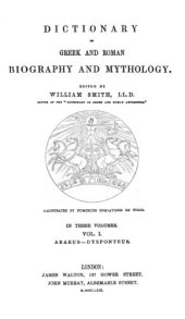 book Dictionary of Greek and Roman Biography and Mythology Vol I.