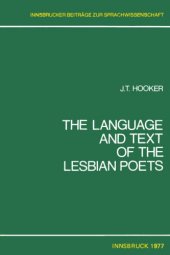 book The language and text of the Lesbian poets