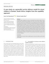 book A case study on a generalist service delivery model for street children in Durban, South Africa: Insights from the capability approach