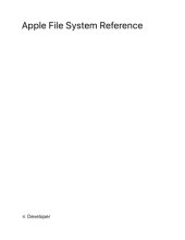 book Apple File System Reference