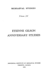 book Mediaeval Studies : Etienne Gilson Anniversary Studies