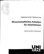 book Wissenschaftliches Arbeiten für SlawistInnen