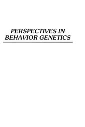 book Perspectives in Behavior Genetics