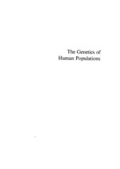 book The Genetics of Human Populations