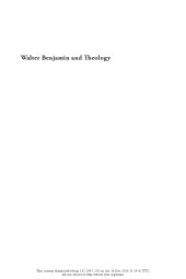 book Walter Benjamin and Theology