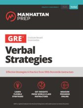 book GRE Verbal Strategies: Effective Strategies Practice from 99th Percentile Instructors