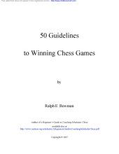 book 50 Guidelines to Winning Chess Games