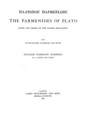 book The Parmenides of Plato