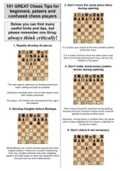 book 101 GREAT Chess Tips for beginners, patzers and confused chess players