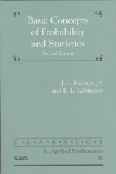 book Basic Concepts of Probability and Statistics (Classics in Applied Mathematics)