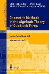 book Geometric Methods in the Algebraic Theory of Quadratic Forms: Summer School, Lens, 2000 (English and French Edition)