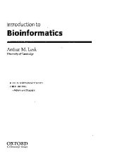 book Introduction to Bioinformatics