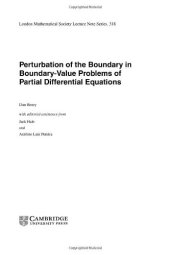 book Perturbation of the boundary in boundary-value problems of partial differential equations