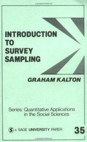 book Introduction to survey sampling