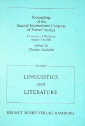 book Proceedings of the Second International Congress of Somali Studies. Volume I. Linguistics and Literature