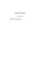 book Algebraic Statistics