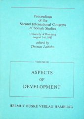 book Proceedings of the Second International Congress of Somali Studies. Volume III. Aspects of development