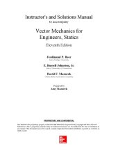 book Vector Mechanics for Engineers, Statics and Dynamics - Instructor Solution Manual