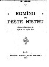 book Romînii de peste Nistru