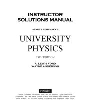 book Sears and Zemansky’s University Physics with Modern Physics 13th Edition Solutions Manual