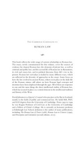 book The Cambridge Companion to Roman Law