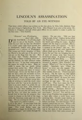 book LINCOLN’S ASSASINATION TOLD BY AN EYE-WITNESS